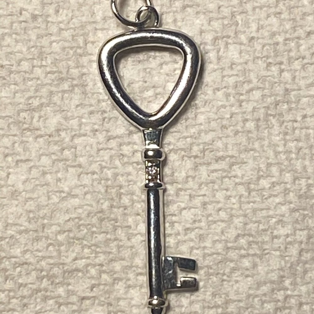 Sterling silver key pendant